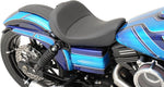 Drag Specialties Solo Seat with EZ Glide II Backrest Option For Harley Davidson FLD 1690 2012-2013 Mild Stitched - Black