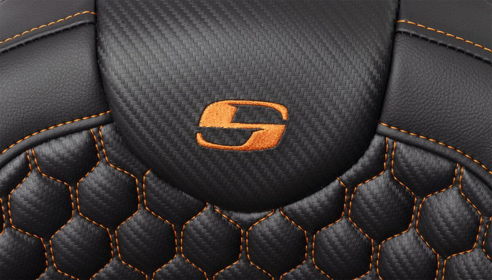 Saddlemen Honeycomb Roadsofa Seat For Harley Davidson FLH 1868 ABS 2021 - Black/Orange