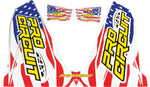 Pro Circuit T-6 Exhaust Decals - Blue Red White Yellow