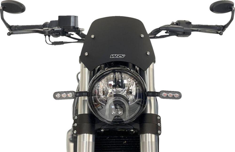 WRS Windscreen For Benelli Leoncino 500 ABS 2017-2023 19 cm (7-1/2") - Black