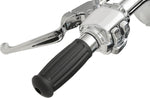 Drag Specialties Vintage Style Grips For Harley Davidson FLD 1690 2012-2013 - Black Chrome