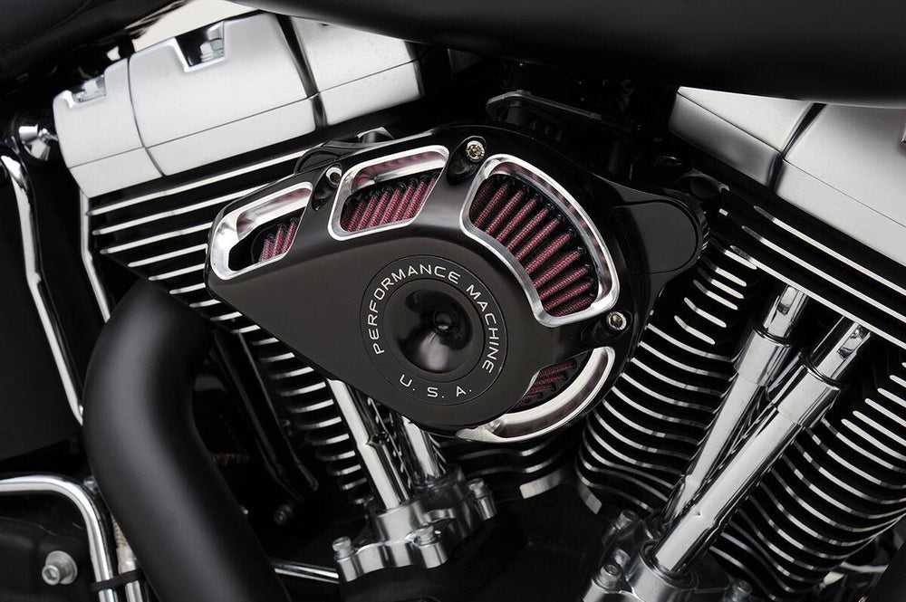 Performance Machine Jet Air Cleaner Kit For Harley Davidson FLDE 1750 2018-2020 - Contrast Cutâ¢ Silver