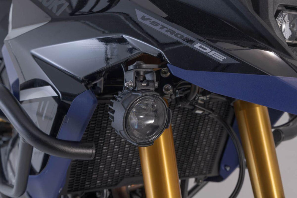 SW Motech EVO High Beam Lights For Suzuki V-Strom 800 2024-2025 Front Black/Clear