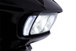 Ciro Fang Headlight Bezels For Harley Davidson FLTRK 1868 ABS 2020-2024 Black Clear
