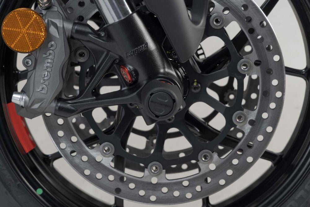 SW Motech Front Axle Slider Set For Ducati Diavel 1260 2020-2022 Front - Black