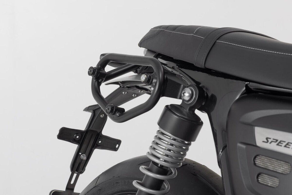 SW Motech Legend Gear LC2 Side Pannier Bag System For Triumph Speed Twin 1200 2019-2024 - Black/Brown