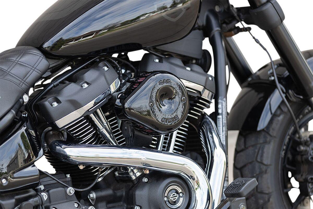 S&S Cycle Mini Teardrop Stealth Air Cleaner Kit For Harley Davidson FLDE 1750 2018-2020 - Black