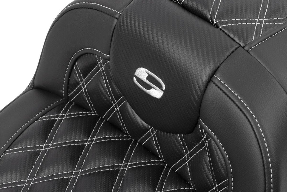 Saddlemen Roadsofa Lattice Stitch Seat For Harley Davidson FLHX 1923 ABS 2024-2026 - Black/Silver