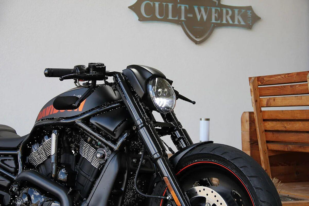 Cult Werk Fork Covers For Harley Davidson VRSCA 1130 2002-2006 Upper - Black