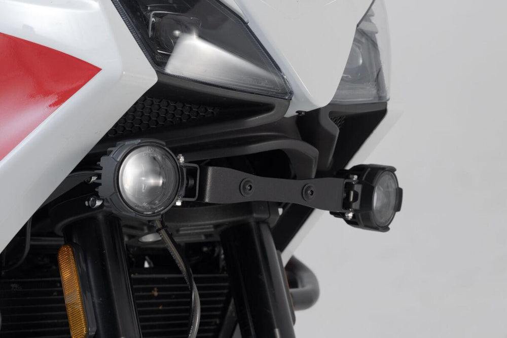 SW Motech EVO High Beam Lights For Moto Morini X-Cape 650 2021-2024 Front Black/Clear