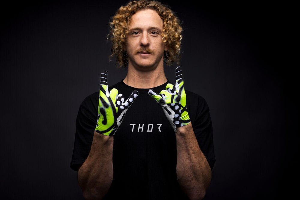 Thor Sportmode Anarchy Gloves - Black/Green/White