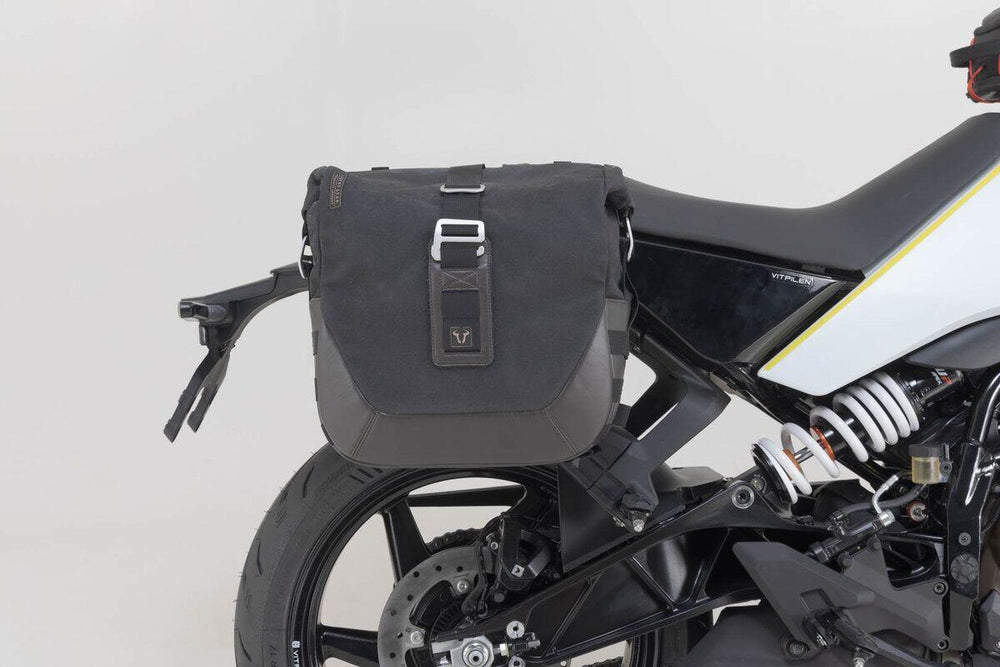SW Motech Legend Gear LC2 Side Pannier Bag System For Husqvarna Svartpilen 401 2023-2024 - Black/Brown