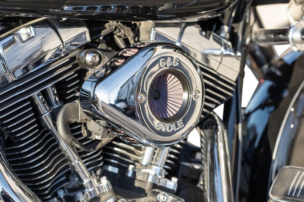 S&S Cycle Air Stinger Stealth Air Cleaner Kit For Harley Davidson FLD 1690 2012-2016 - Chrome