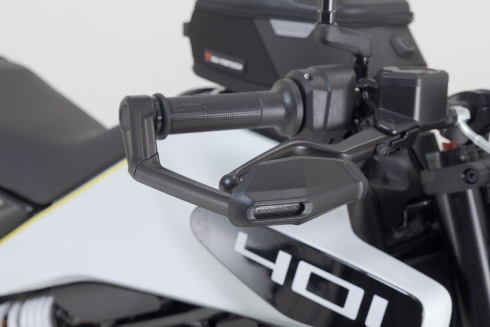 SW Motech Lever Guards With Wind Protection For Husqvarna Svartpilen 401 2023-2024 - Black