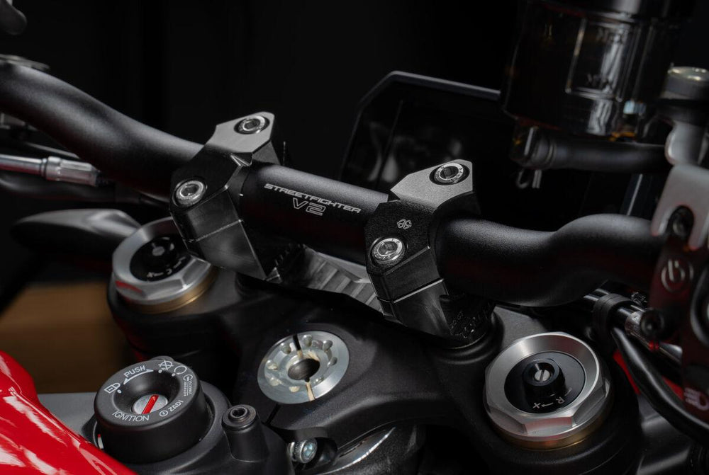 Gilles ADJ Handlebar Risers For Ducati Monster 890 ABS 2026 - Black