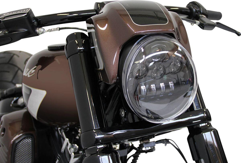 Cult Werk Night Rod Style Headlight Kit For Harley Davidson FXSB 1690 2013 - Gloss Black