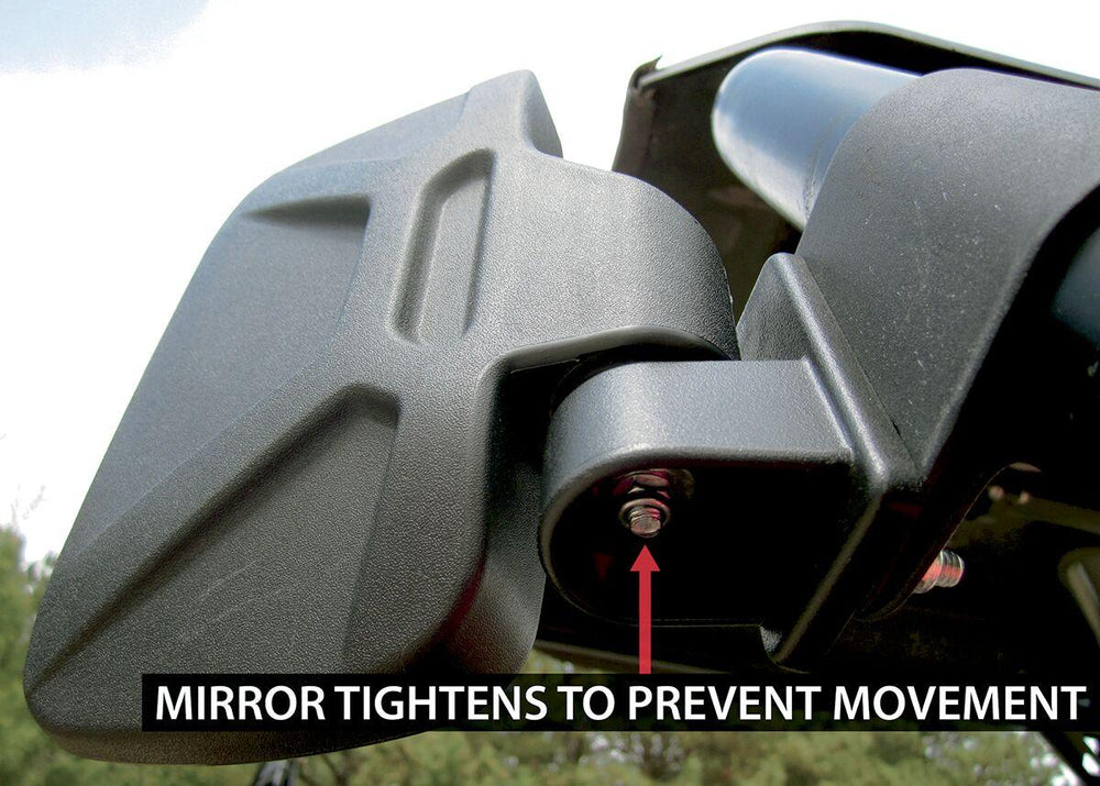 Moose Racing Sideview Mirror Set With 44mm Stems For John Deere 2030A 1200 2018-2022 - Black
