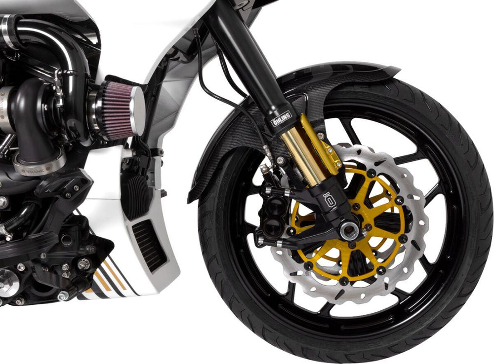 Saddlemen Carbon Fibre Fender For Harley Davidson FLH 1868 ABS 2021 58.4cm (23") Front - Black