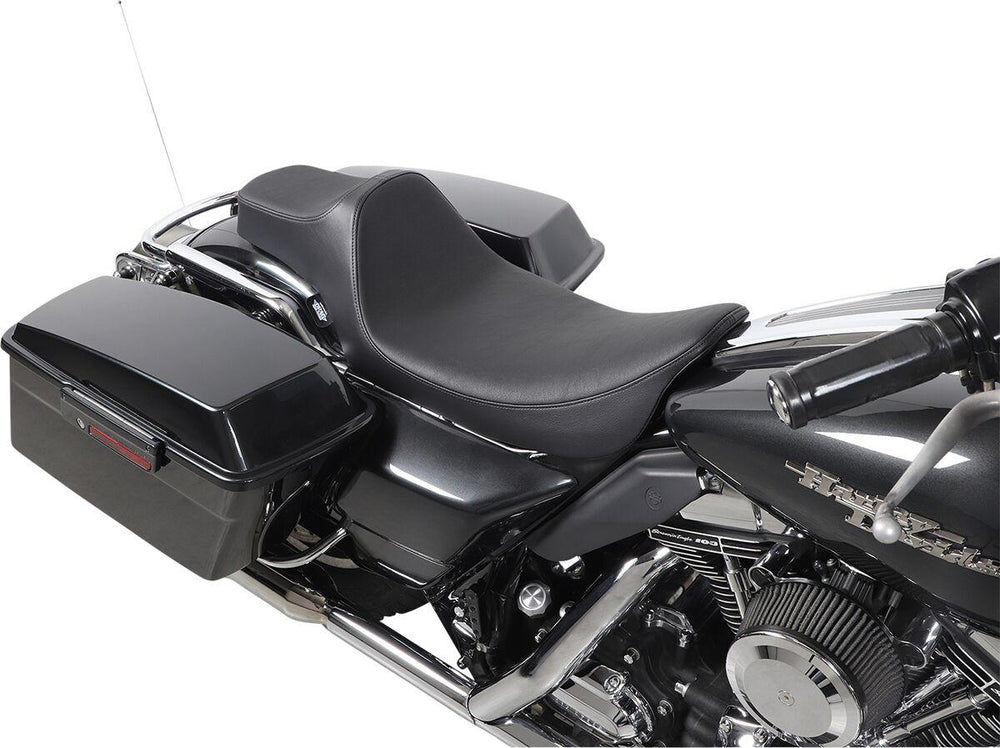 Drag Specialties Extended Reach Predator III Smooth Seat For Harley Davidson FLHR 1340 1997-1998 - Black