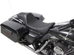 Drag Specialties Extended Reach Predator III Double Diamond Seat For Harley Davidson FLHR 1340 1997-1998 - Black