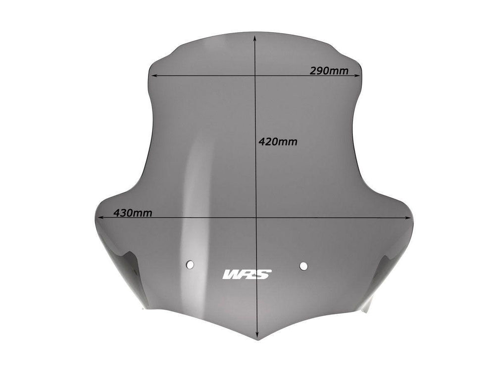WRS Windscreen For BMW K 1200 R 2005-2010 42 cm (16-1/2") - Smoke