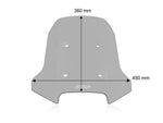 WRS Windscreen Touring CF Moto For CF Moto MT 450 ABS 2024-2026 36 cm (14-1/4") - Smoke