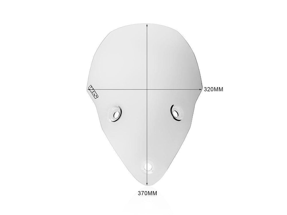 WRS Windscreen For Ducati SuperSport 939 ABS 2017-2020 37 cm (14-1/2") - Clear