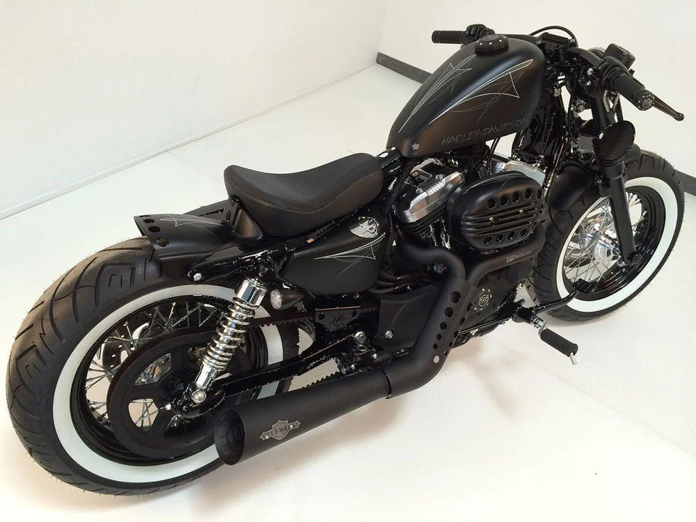 Cult Werk Rear Fender Bobber For Harley Davidson XL 1200 C 2004-2020 Rear - Black