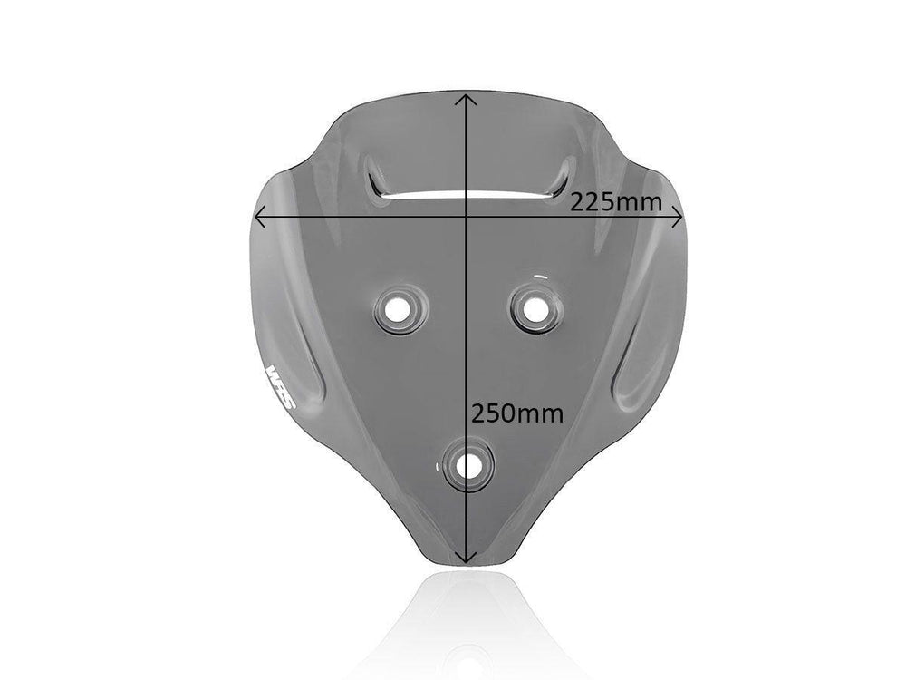 WRS Windscreen For Ducati Streetfighter V4 1100 ABS 2020-2024 25 cm (9-7/8") - Dark Smoke