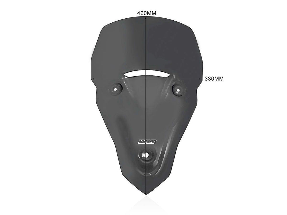 WRS Windscreen For Triumph Tiger Sport 660 ABS 2022-2023 46 cm (18-1/8") - Dark Smoke