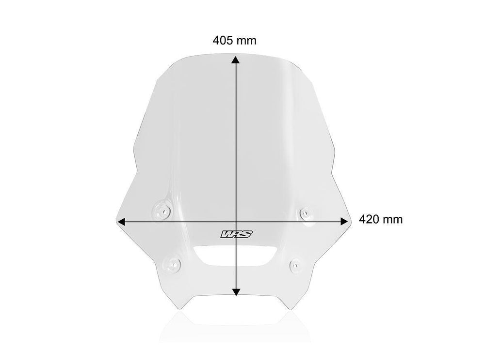 WRS Windscreen For Honda NX 500 A 2024-2026 40.5 cm (16") - Clear