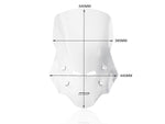 WRS Windscreen Caponord CB500X For Honda CB500 X 2016-2024 54 cm (21-1/4") - Clear