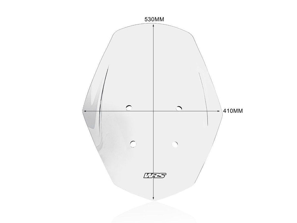 WRS Windscreen For Aprilia SR GT 125 ABS 53 cm (21") - Clear