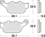SBS LS Street Excel Sintered Rear Brake Pads For Honda CB500 F 2013-2021