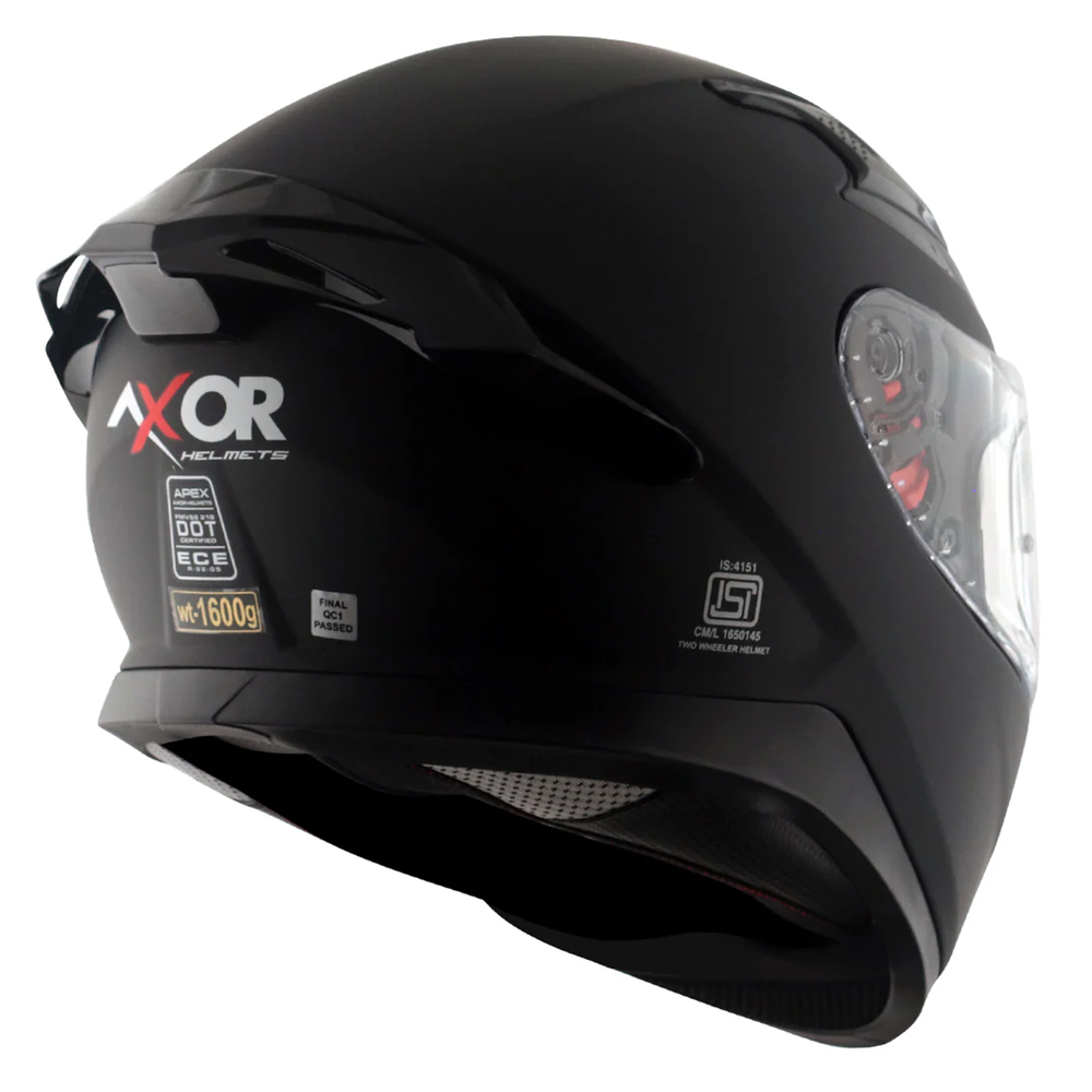 Axor Apex Full Face ECE 22.05 Helmet - Matt Black
