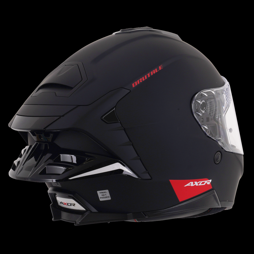 Axor Brutale Full Face Helmet With Dual Spoiler - Matt Black