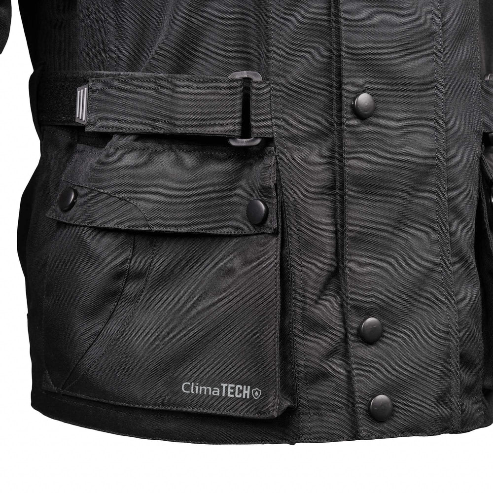 Bike It  Triple Black All-Weather Waterproof Adventure Touring Motorcycle Jacket