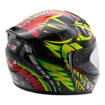 Axor Rage Full Face Helmet - Python Red Yellow Black Gloss