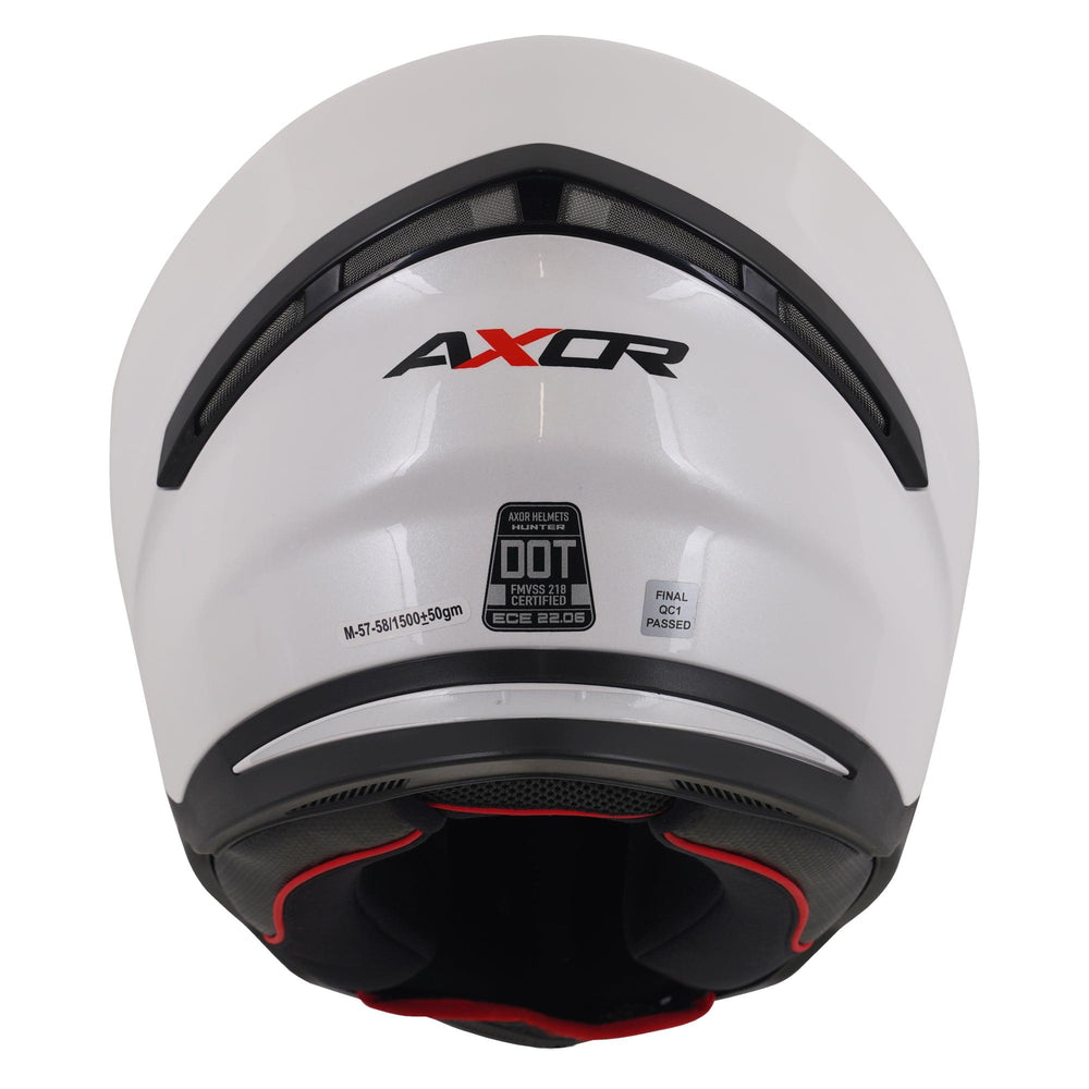 Axor SH890 Hunter Full Face Helmet - Solid White Gloss