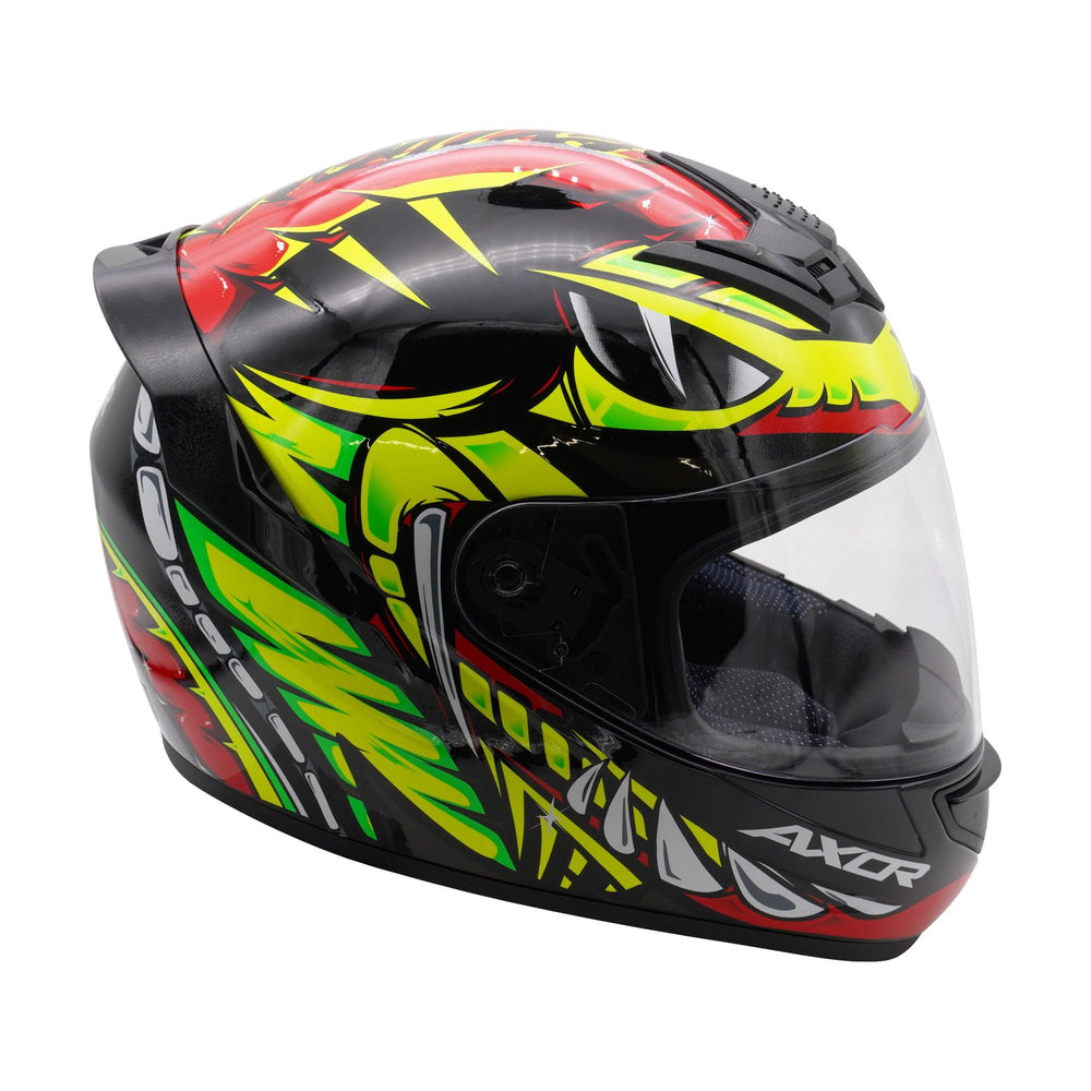 Axor Rage Full Face Helmet - Python Red Yellow Black Gloss