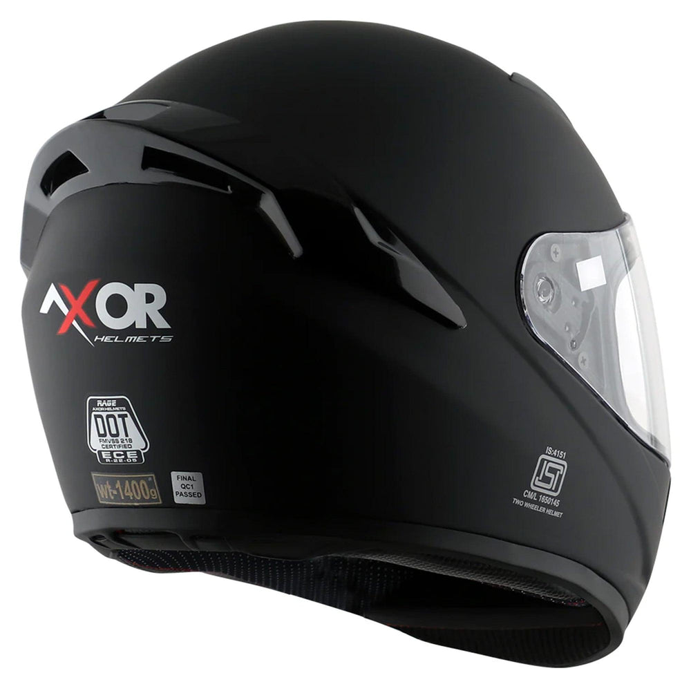 Axor Rage Full Face Helmet - Matt Black