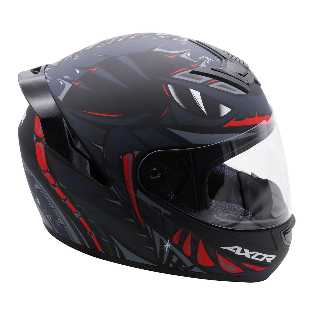 Axor Rage Full Face Helmet - Python Black Grey Red Matt