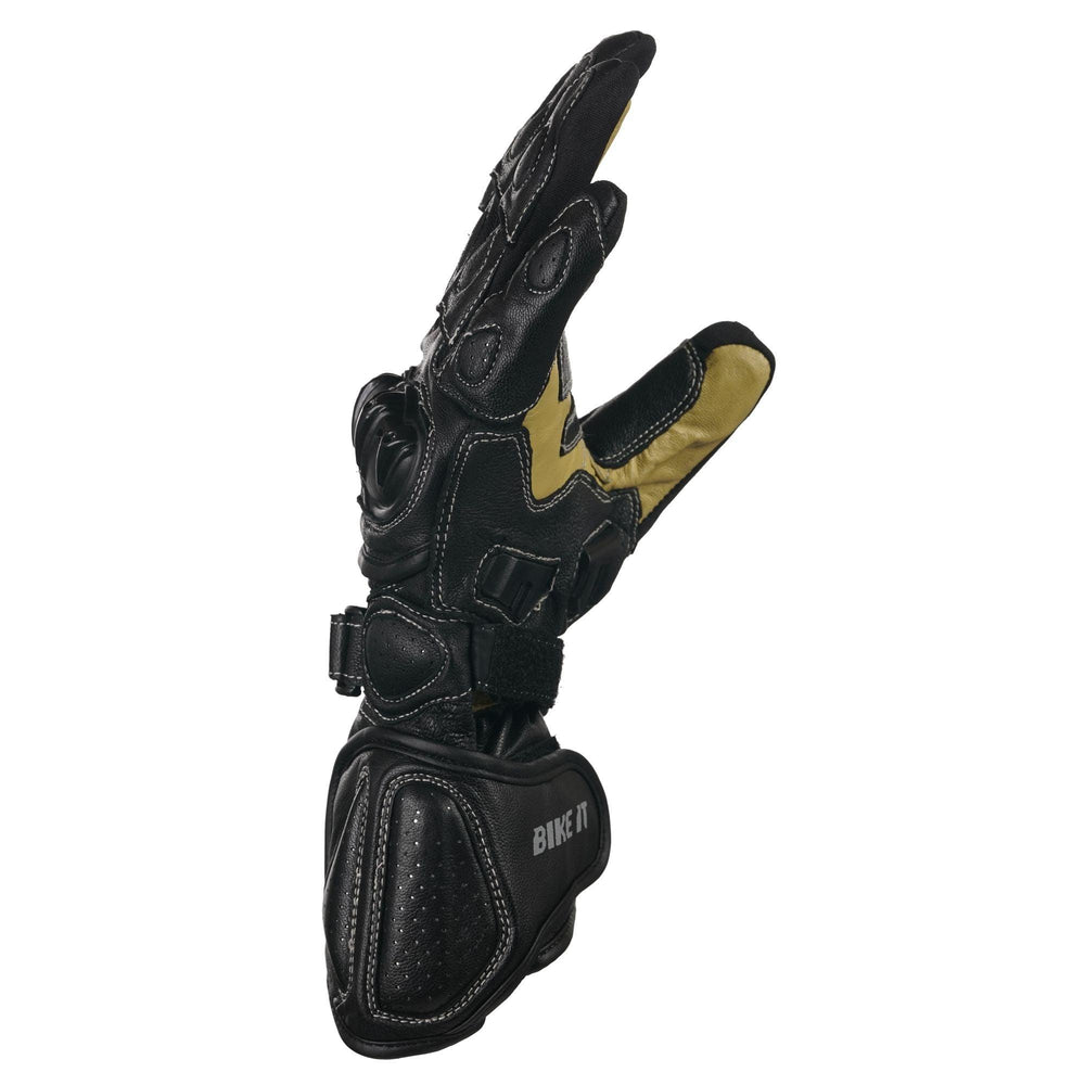 Bike It  Ultimate Track Gloves UTG Sports Leather Motorcycle Glove