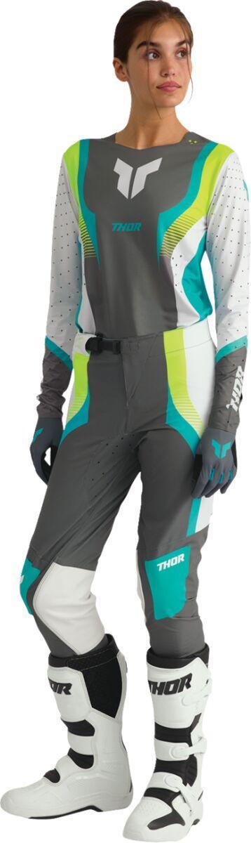 Thor Womens Sportmode Iconic Gloves - Aqua/Black/Grey