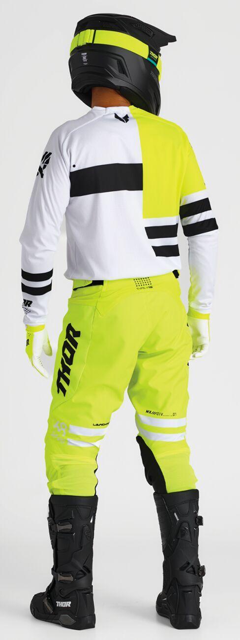 Thor Launchmode Dozer Pants - Acid/Black/Fluorescent Yellow/White