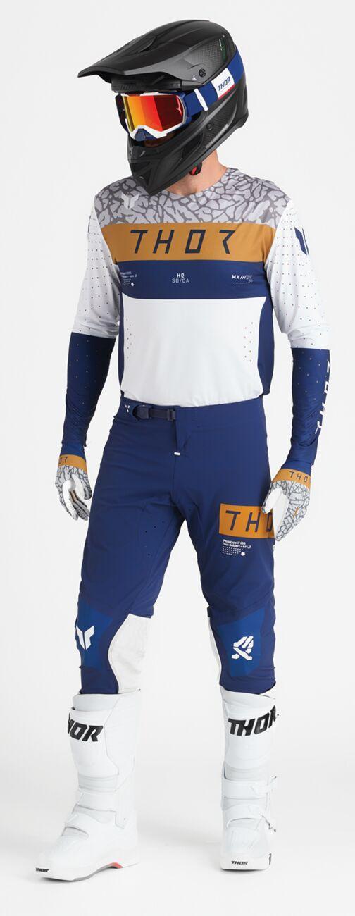 Thor Sportmode Bravo Gloves - Copper/Grey/Navy/White
