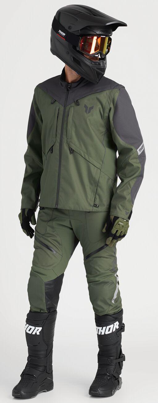 Thor Terrain Gloves - Army Green/Black/Charcoal