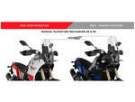 Puig Manual Screen Height Adjuster For Yamaha Tenere 700 2019-2024 - Black