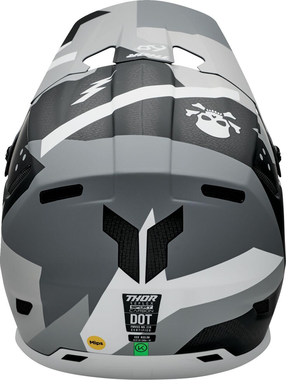 Thor Reflex Sport Carbon Brave MIPS Helmet - Grey White