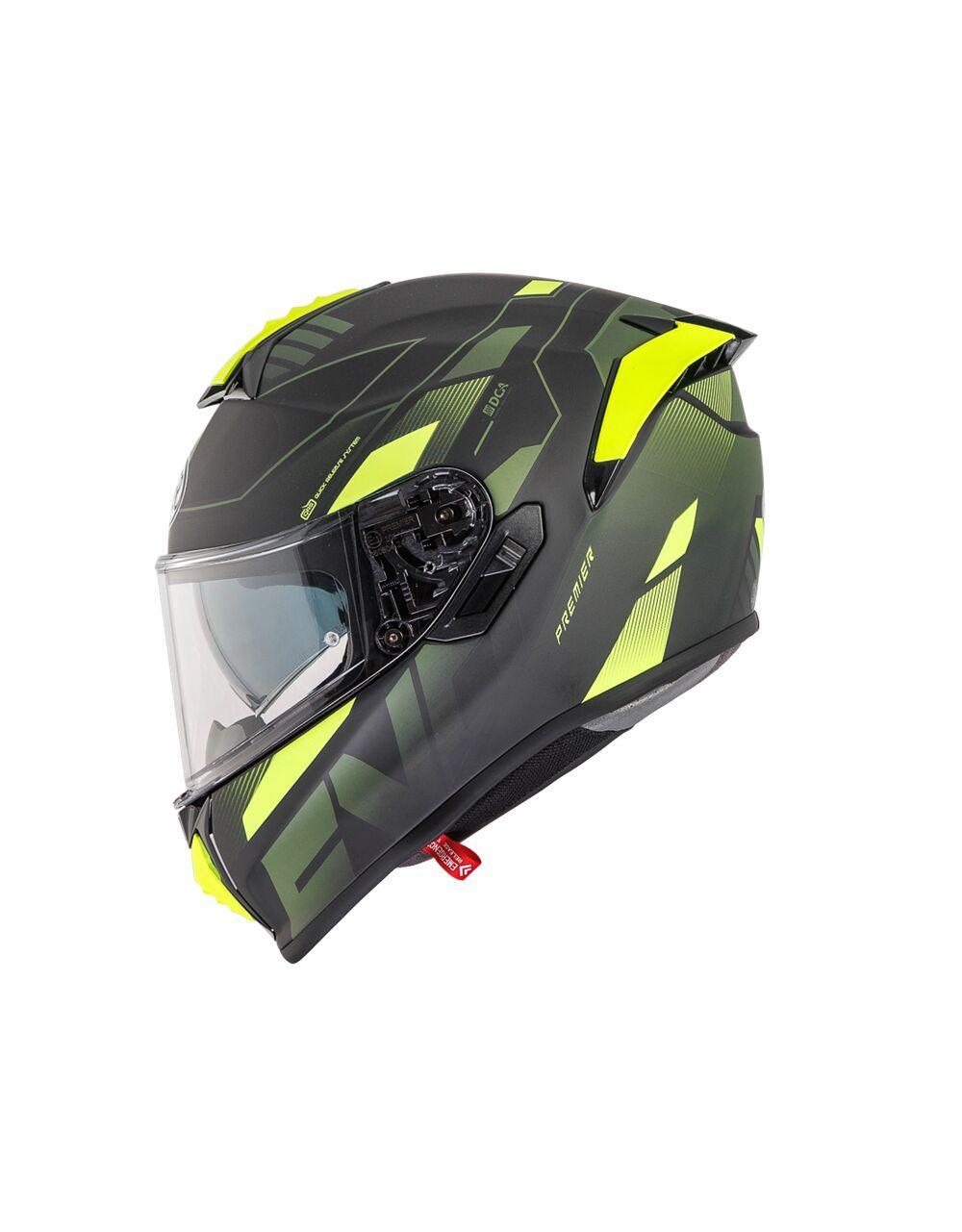Premier Evoluzione PR Helmet - Black/Fluorescent Yellow